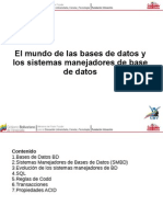 El Mundo de Las Bases de Datos