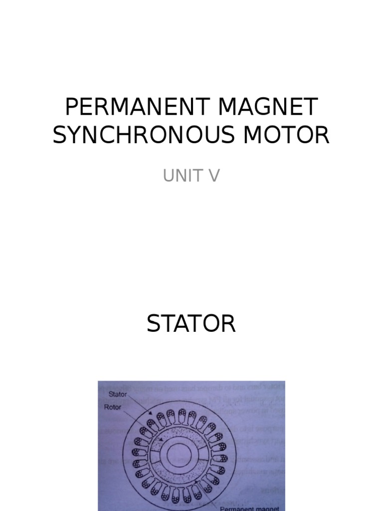 Permanent Magnet Synchronous Motor Drive | PDF