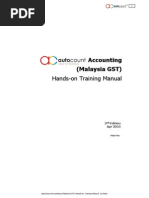 Download AutoCount Accounting Malaysian GST Hands on Training Manual by vincent SN283946114 doc pdf