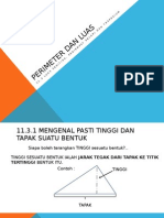 Perimeter Dan Luas (Luas Segitiga, Segiempat Selari Dan Trapezium