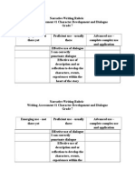 Assessment 1 Writing Rubric