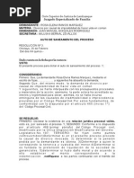 Auto Saneamiento 1 e Audiencia de Pruebas 1