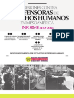 Informe 2012-2014 de Agresiones contra Defensoras de DDHH en Mesoamérica