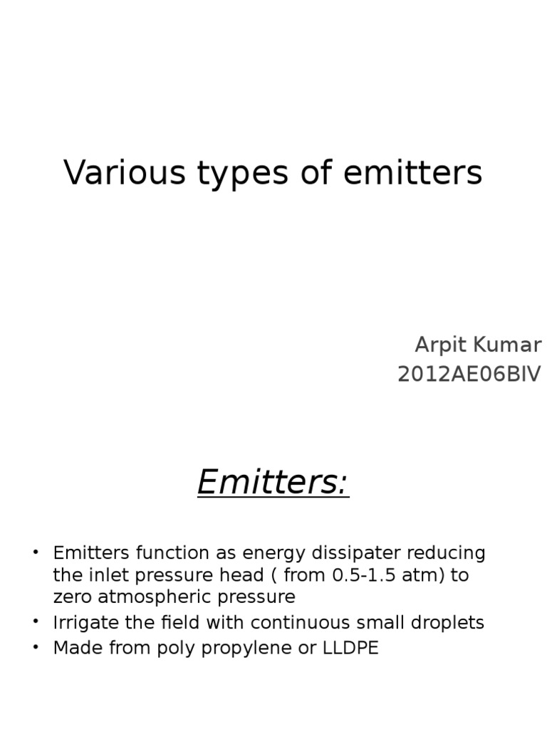 Various Types of Emitters | PDF