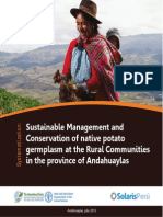 Sustainable Management and Conservation of native potato germplasm at the Rural Communities in the province of Andahuaylas