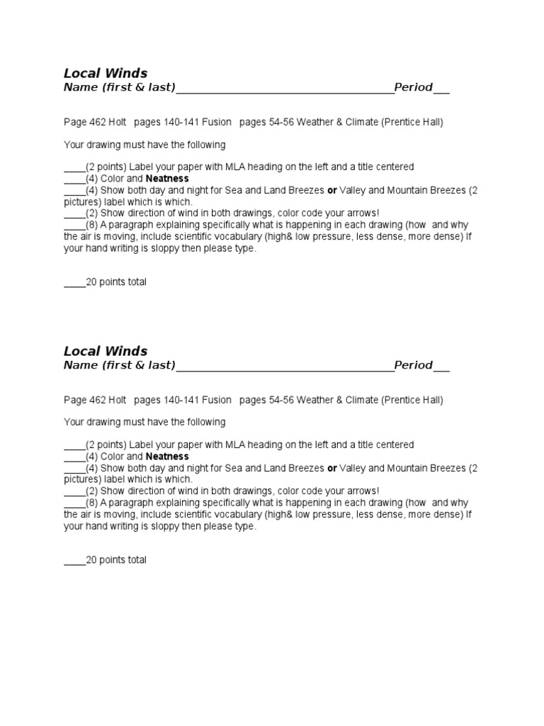 Understanding Local Winds: A Guide | PDF