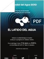 Cartel Presentación Exposicion Del Agua 2010