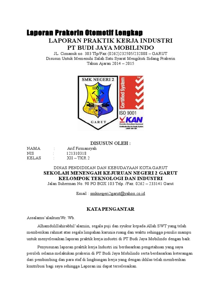 Laporan Prakerin Servis Berkala Ilmusosial Id
