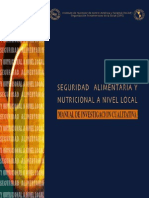 Seguridad Alimentaria y Nutricional A Nivel Local Manual de Investigacion Cualitativa