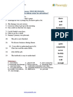 Adverbs. ¿Dónde Deben Estar Los Adverbios?: Sexagésimo Tercer TEST DE INGLES