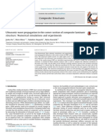 Ultrasonic wave propagation in the corner section of composite laminate structure