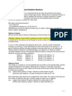 Formulae and Oxidation Numbers