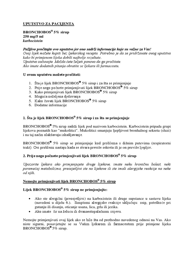 Bronchobos 5sirup | PDF