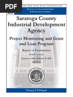 Saratoga County Industrial Development Agency: Project Monitoring and Grant and Loan Program