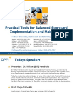 WebinarSlides_PracticalToolsForBalancedScorecardImplementationAndMaintenance