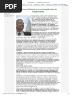 Anthony Giddens e as Conseqüências Da Modernidade - ESTUDO