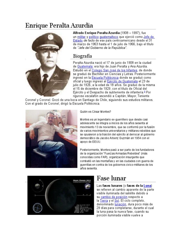 Enrique Peralta Azurdia PDF Insecticida Luna