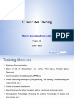 IT Recruiter Training: Mamsys Consulting Services LTD