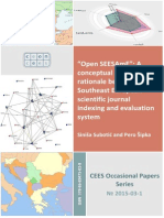 "Open SEESAmE" A Conceptual and Empirical Rationale Behind The Southeast European Scientific Journal Indexing and Evaluation System