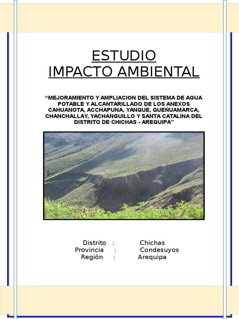 Estudio de Impacto Ambiental | PDF | Dominio eminente | Evaluación de ...