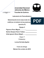 Determinación de La Masa Molar Por Métodos de Presión Reducida