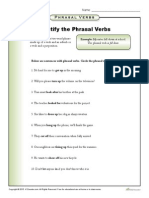 Identify The Phrasal Verbs