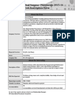 IIM Ahmedabad Summer Placements 2015-16 Job Description Form