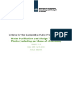 Sustainable Criteria for Water Purification and Sludge Treatment Plants