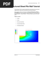Tutorial 23 Anchored Sheet Pile Wall