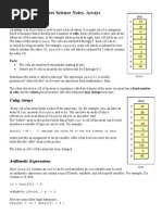 Computer Science Notes-Arrays: Picture of An Array