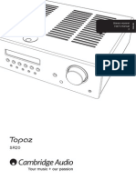 Cambridge Audio Stereo Receiver Type Topaz SR20 - Users Manual