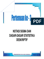Notasi Sigma Dan Dasar-Dasar Statistika Deskriptif