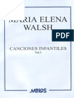 MARIA ELENA WALSH - Partituras de Canciones Infantiles - Vol. 3 [Voz y Piano] (Por Gabolio)