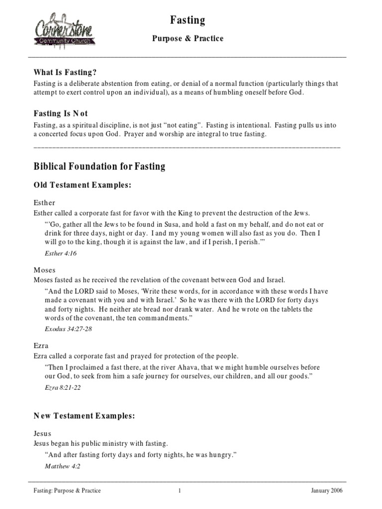 Fasting: Purpose and Practice Guide | PDF | Fasting | Meal