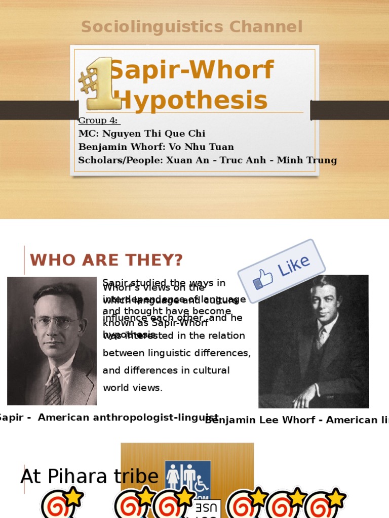 explain the sapir whorf hypothesis in detail