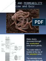 Porosity and Permeability Review Quiz