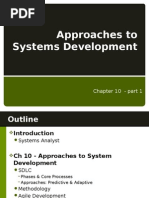 Approaches To Systems Development: Chapter 10 - Part 1