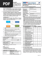 Product Disclosure Sheet: Personal Financing-I For Civil Sector Via Angkasa