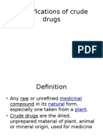 Classification of Crude Drugs