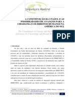 A Constituição Da Unasul e as Possibilidades de Avanço Para a Cidadania e Os Direitos Humanos Na América Do Sul