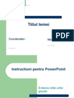 Instructiuni Prezentare PowerPoint