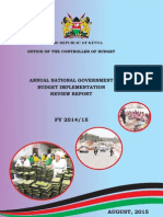 Annual County Governments Budget Implementation Review Report FY 2014-2015