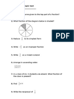 Fractions Post Topic Test