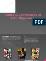 Codes & Conventions of Film Magazines