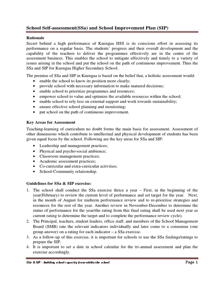 School Monitoring and Assessment Educational Assessment Educational