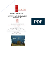 Antennas and Propagation: Advance Programme