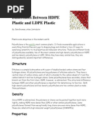 HDPE Vs LDPE Article