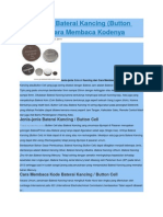 Jenis-Jenis Baterai Kancing (Button Cell) Dan Cara Membaca Kodenya