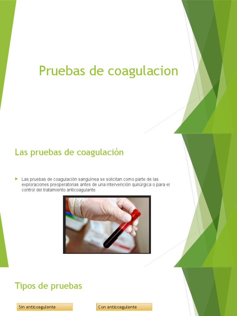 Pruebas de Coagulación Sanguínea | PDF | Coagulación | Plaqueta
