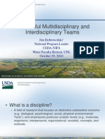 Successful Multidisciplinary and Interdisciplinary Teams - Why Bother